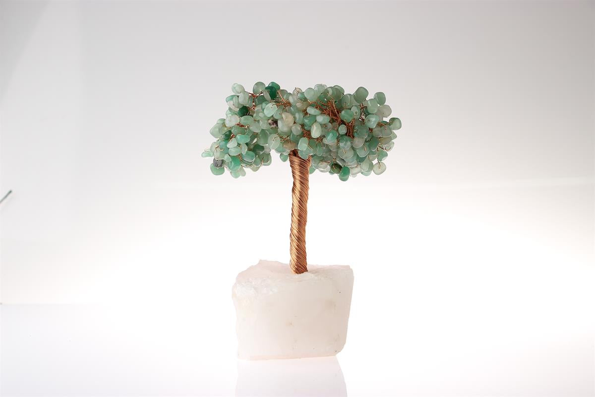 SERTİFİKALI Aventurin, Pembe Kuvars  Orjinal ( Taşlar) Doğaltaş Ağaç  17x7 cm, D022
