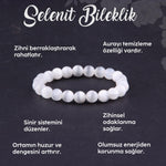 SERTİFİKALI Selenit  Orjinal ( Taşlar) Doğaltaş Bileklik 8 mm - B804