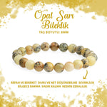 SERTİFİKALI Opal Sarı 8mm Doğal Taş Bileklik