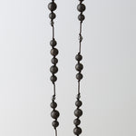 Dalgıç Kolye Hematit - Şungit Gümüş Tasarım Makrome Kolye