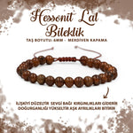 SERTİFİKALI Hessonit Lal 6mm Merdiven Kapama Doğal Taş Bileklik