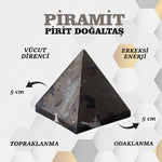 SERTİFİKALI Prit  Orjinal ( Taşlar) Doğaltaş Piramit 5x5 cm D017