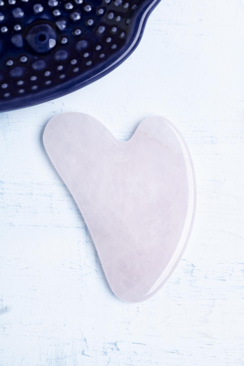 DENİZ Sertifikalı Pembe Kuvars Gua Sha