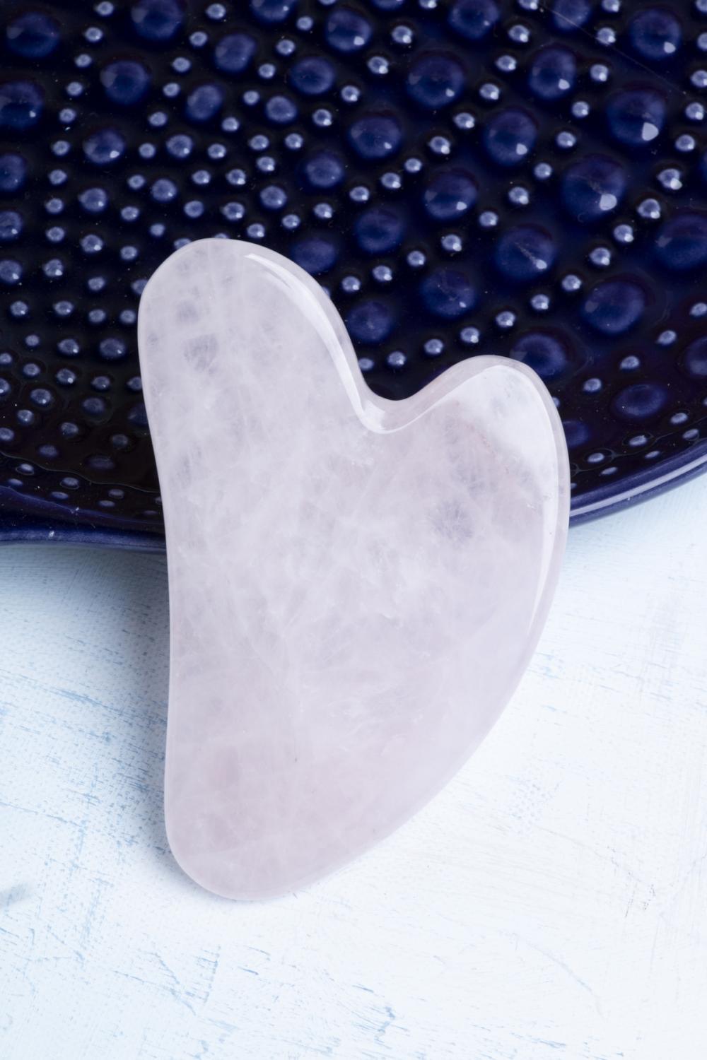 DENİZ Sertifikalı Pembe Kuvars Gua Sha