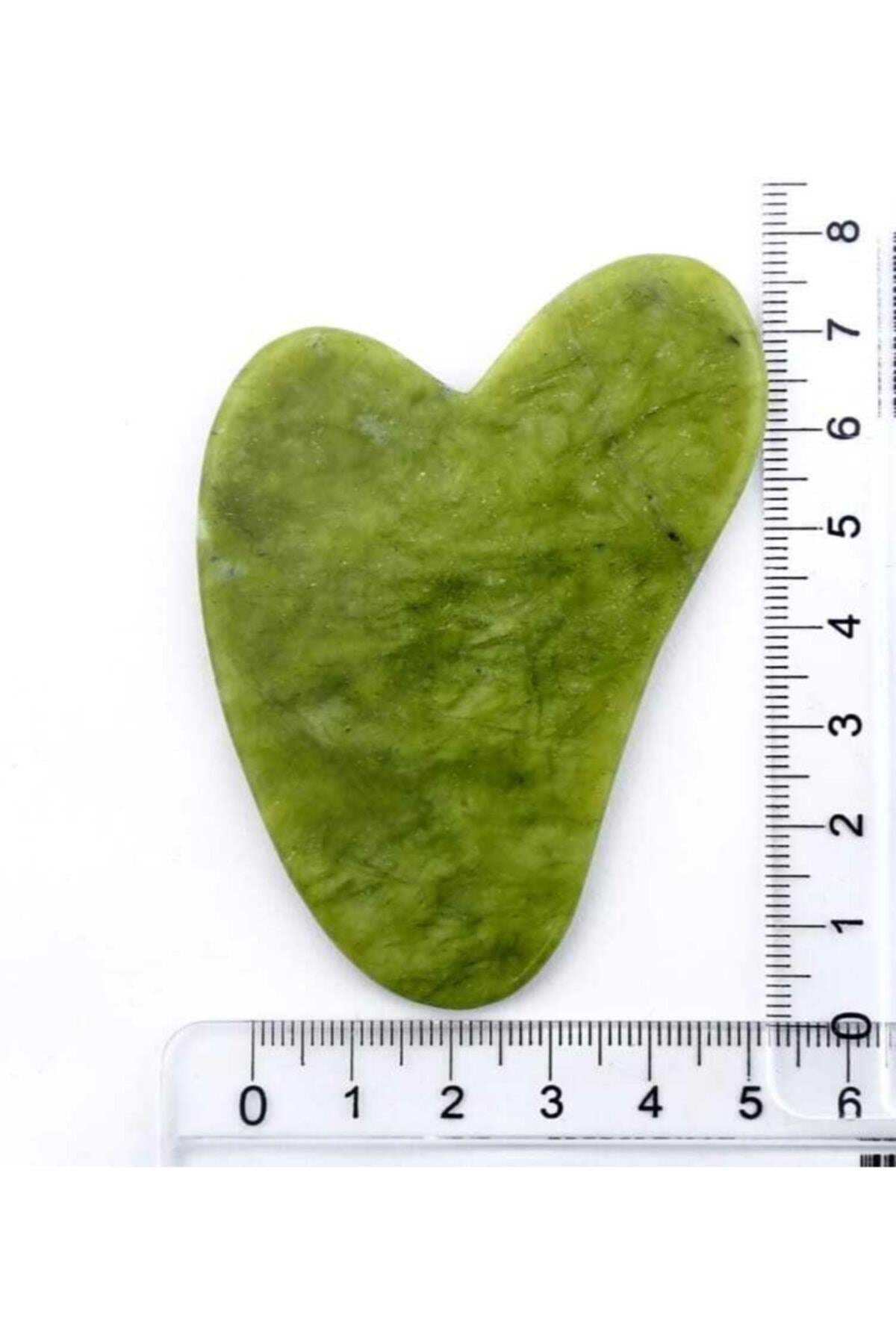 SERTİFİKALI Sertifikalı Tırtıklı Yeşim Masaj Taşı Roller Ve Yeşim Gua Sha Takım