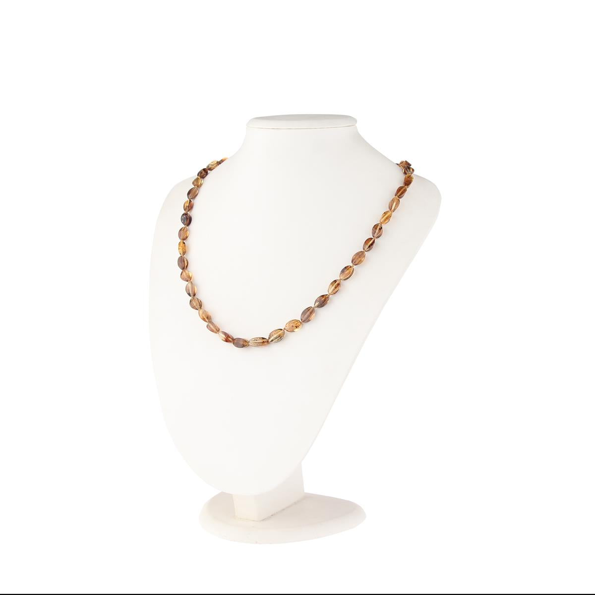 SERTİFİKALI Kehribar  Orjinal ( Taşlar) Doğaltaş Kolye 6 mm, M427