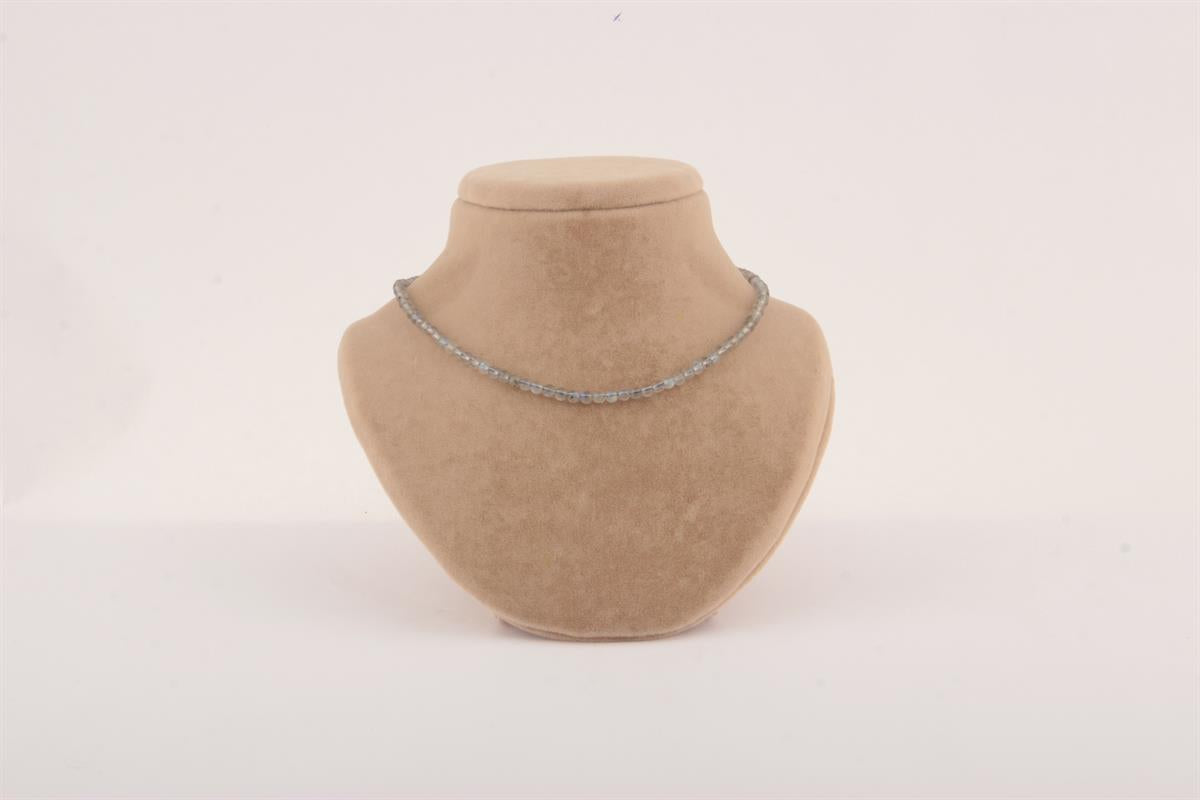SERTİFİKALI Labradorit  Orjinal ( Taşlar) Doğaltaş Kolye 4 mm, M412