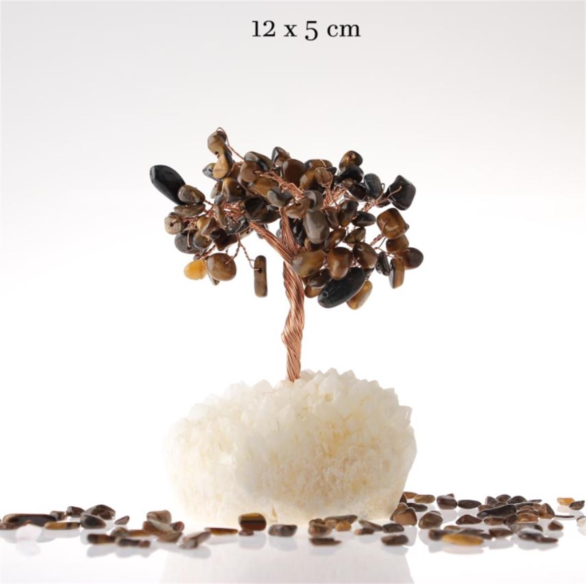 SERTİFİKALI Kaplan Gözü, Kristal Kuvars  Orjinal ( Taşlar) Doğaltaş Ağaç 12x5 cm, D025