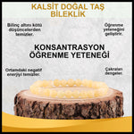 SERTİFİKALI Kalsit  Orjinal ( Taşlar) Doğaltaş Bileklik 6 mm - B827