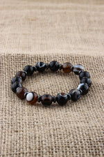 SERTİFİKALI SİYAH GÖZ AKİK BİLEKLİK 8 MM