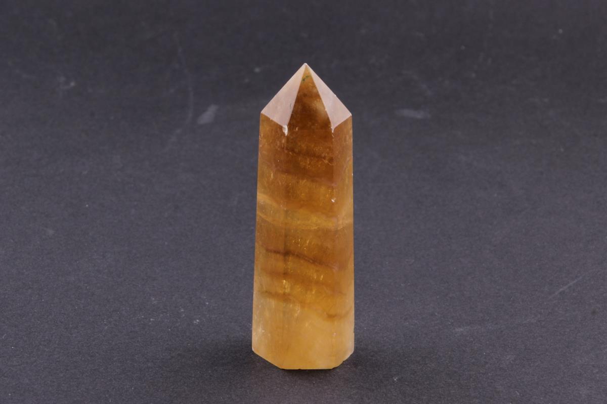 SERTİFİKALI Sarı Florit  Orjinal ( Taşlar) Doğaltaş Piramit 7,5 cm, 75 gr, D006