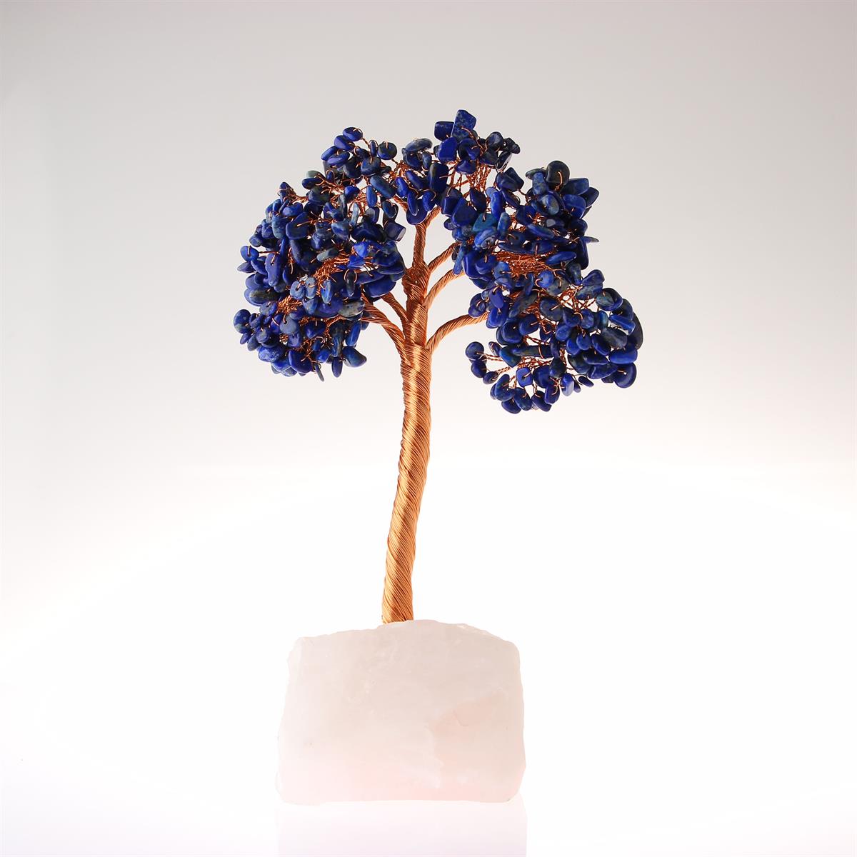 SERTİFİKALI Lapis Lazuli, Pembe Kuvars  Orjinal ( Taşlar) Doğaltaş Ağaç 20x8 cm, D018