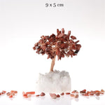 SERTİFİKALI Jasper, Kristal Kuvars  Orjinal ( Taşlar) Doğaltaş Ağaç 9x5 cm, D030