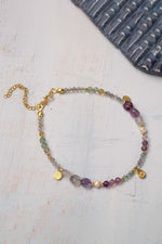 Sertifikalı Doğal Taş Florit - İnci 925 Ayar Gümüş Charm Halhal