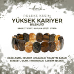 SERTİFİKALI Yüksek Kariyer Doğal Taş Geniş Kesim Bileklik