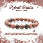 SERTİFİKALI Rodonit 8mm Doğal Taş Bileklik