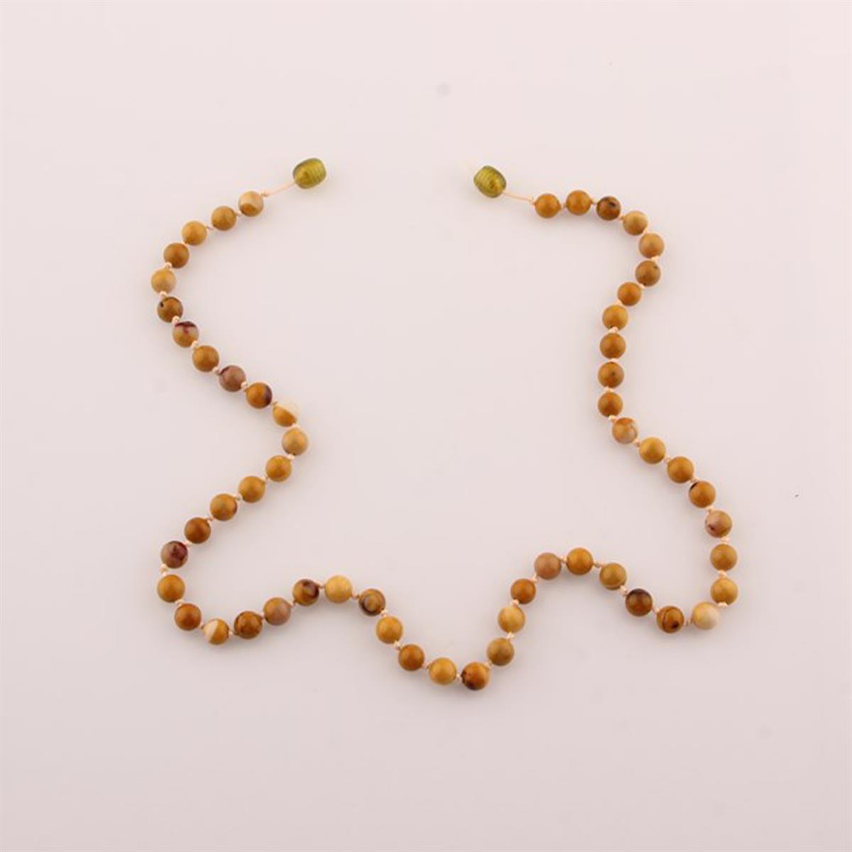 SERTİFİKALI Jasper  Orjinal ( Taşlar) Doğaltaş Kolye 6 mm, M165