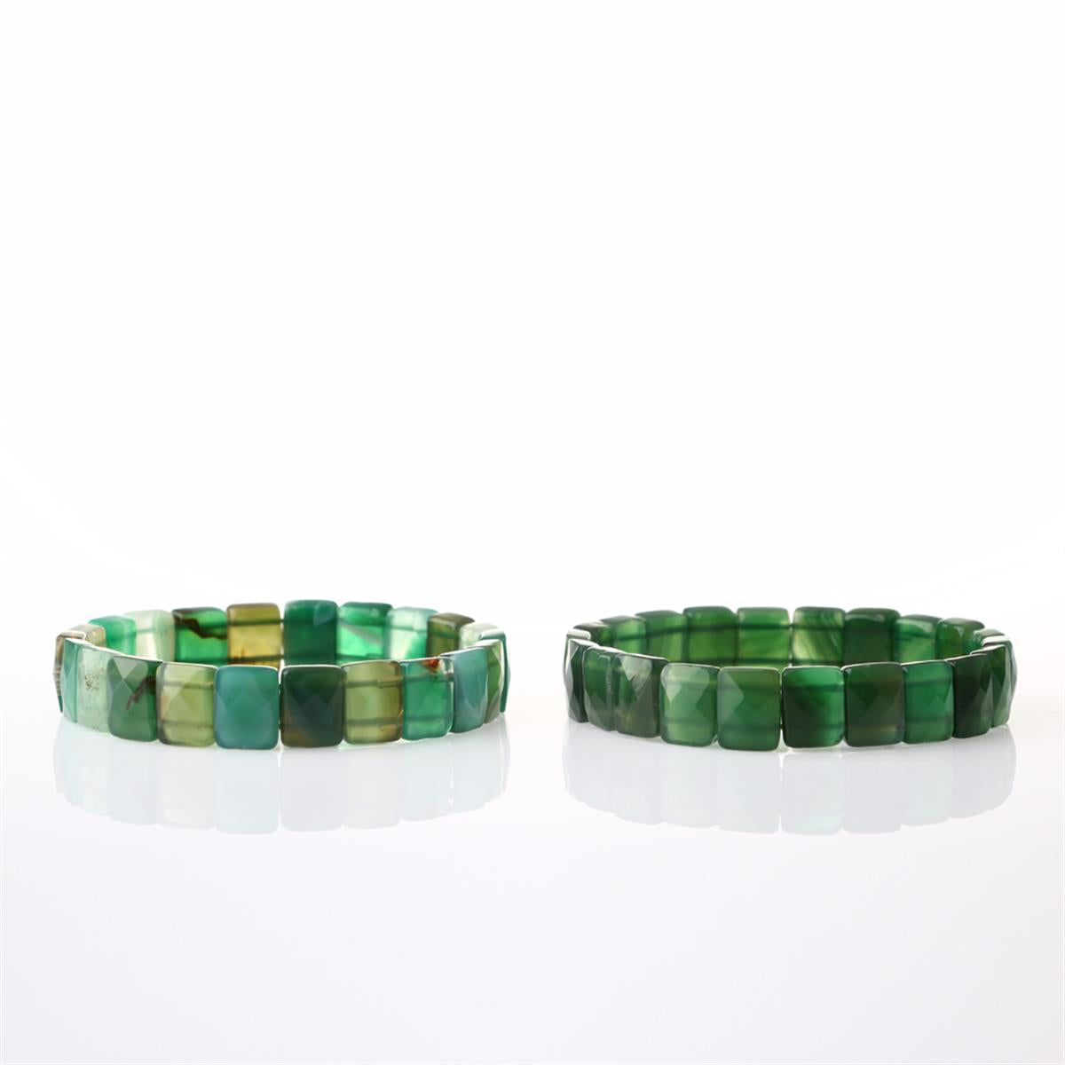 SERTİFİKALI Yeşil Akik  Orjinal ( Taşlar) Doğaltaş Geniş Kesim Bileklik B903