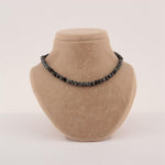 SERTİFİKALI Karlı Obsidyen  Orjinal ( Taşlar) Doğaltaş Kolye 6 mm, M186