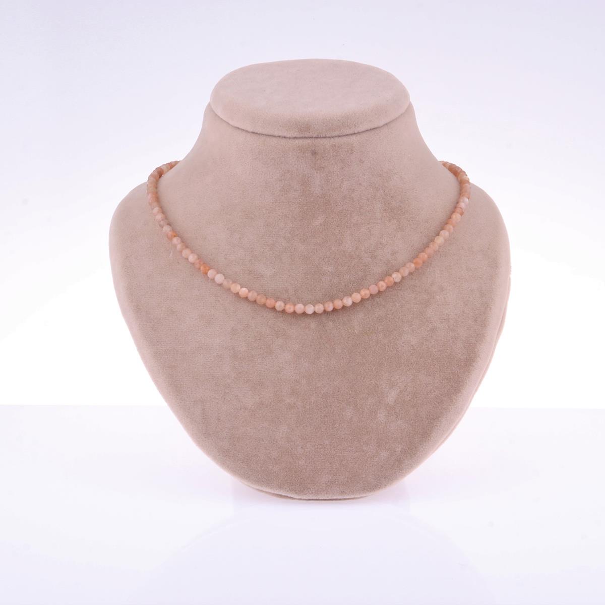 SERTİFİKALI Güneş Taşı  Orjinal ( Taşlar) Doğaltaş Kolye 3 mm - M403