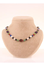 SERTİFİKALI Aventurin-Pembe Kuvars-Obsidyen-Lapis-Havlit-Yeşim-Ametist Kız Öğrenci Kolye