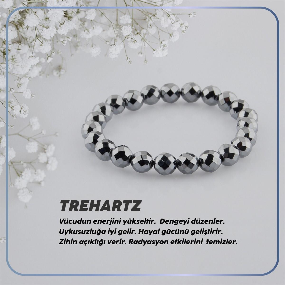 SERTİFİKALI Trehartz  Orjinal ( Taşlar) Doğaltaş Bileklik 8mm B127