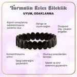 SERTİFİKALI Turmalin  Orjinal ( Taşlar) Doğaltaş Geniş Kesim Bileklik-799