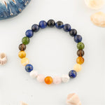 Başarı Doğal Taş Bileklik Sodalit Lapis Akik Dumanlı Kuvars K. Gözü Pembe kuvars Kalsit Yeşim 8mm