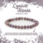 SERTİFİKALI Lepidolit 6mm Doğal Taş Bileklik