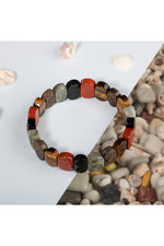 SERTİFİKALI Aslan Burcu Doğal Taş Geniş Kesim Erkek Bileklik