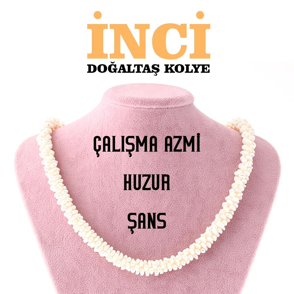 SERTİFİKALI İnci  Orjinal ( Taşlar) Doğaltaş Kolye M449