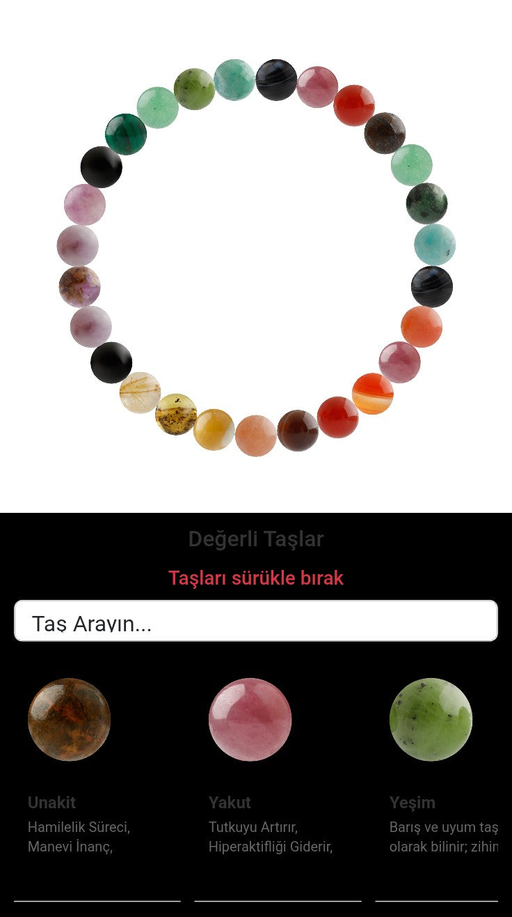 Özel Tasarım Elastik Misineli - 27 Taş - Özel Tasarım Görseli