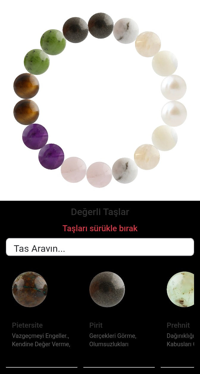 Özel Tasarım Elastik Misineli - 18 Taş - Özel Tasarım Görseli