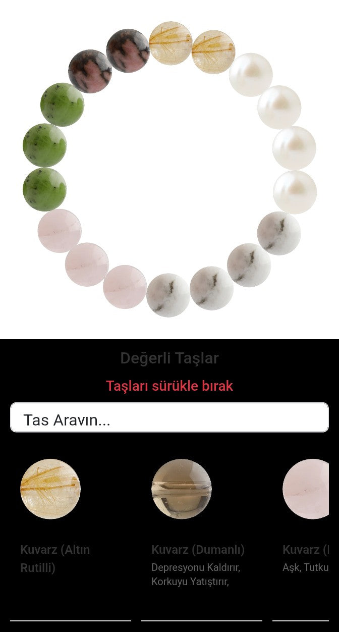 Özel Tasarım Elastik Misineli - 18 Taş - Özel Tasarım Görseli