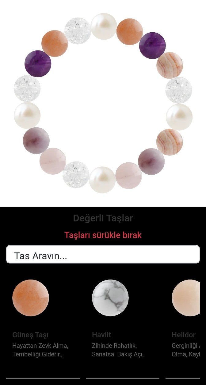 Özel Tasarım Elastik Misineli - 18 Taş - Özel Tasarım Görseli
