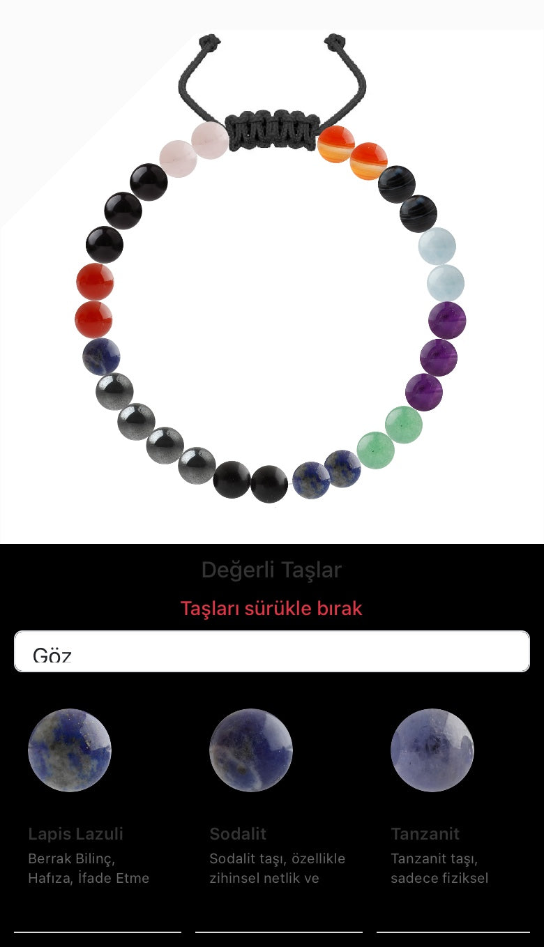 Özel Tasarım Merdiven Kapama Bileklik - 27 Taş - Özel Tasarım Görseli