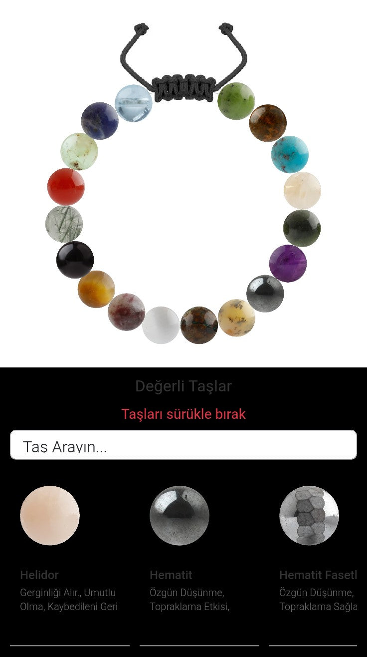 Özel Tasarım Merdiven Kapama Bileklik - 18 Taş - Özel Tasarım Görseli