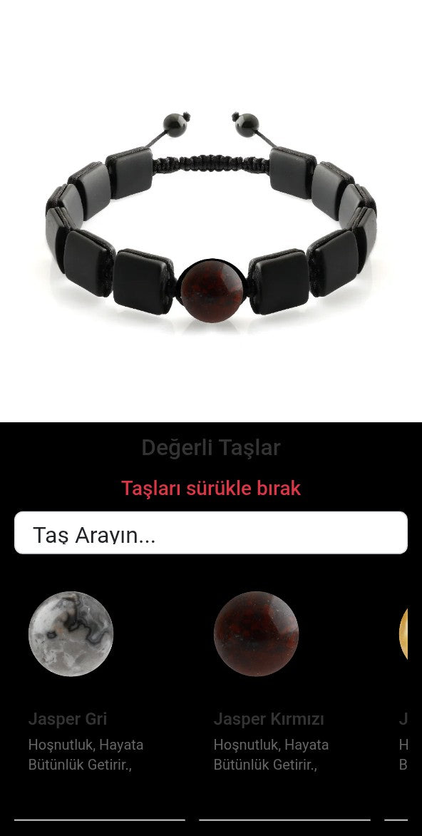 Özel Tasarım Kare Kesim Obsidyen - 1 Taş - Özel Tasarım Görseli