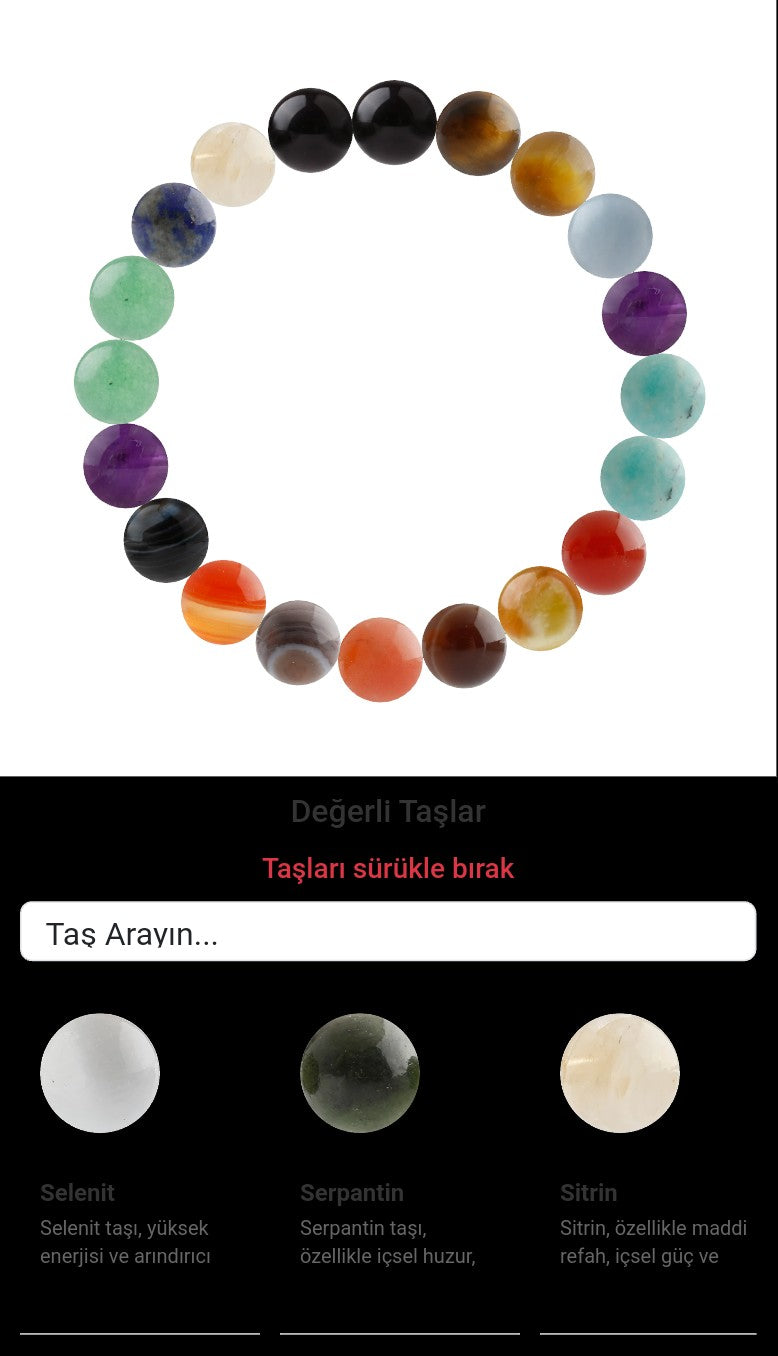 Özel Tasarım Elastik Misineli - 20 Taş - Özel Tasarım Görseli