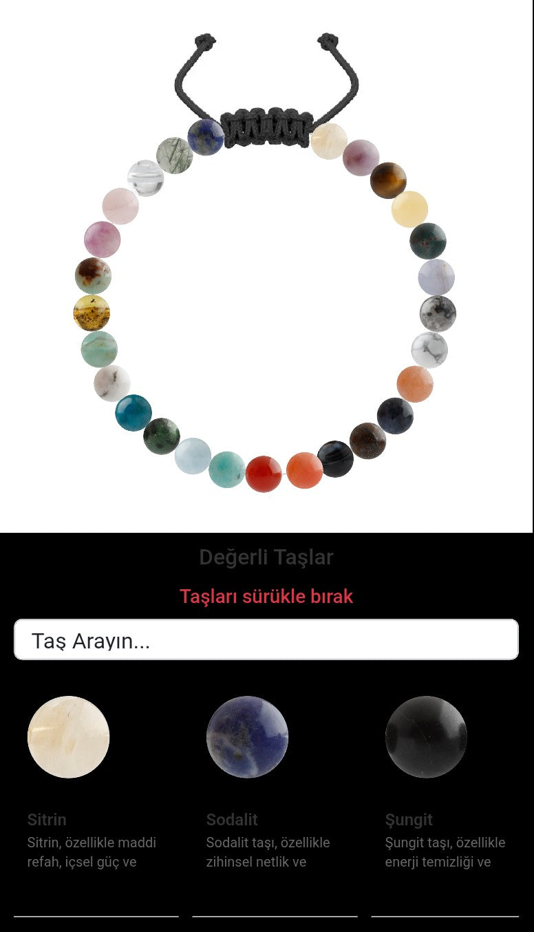 Özel Tasarım Merdiven Kapama Bileklik - 27 Taş - Özel Tasarım Görseli