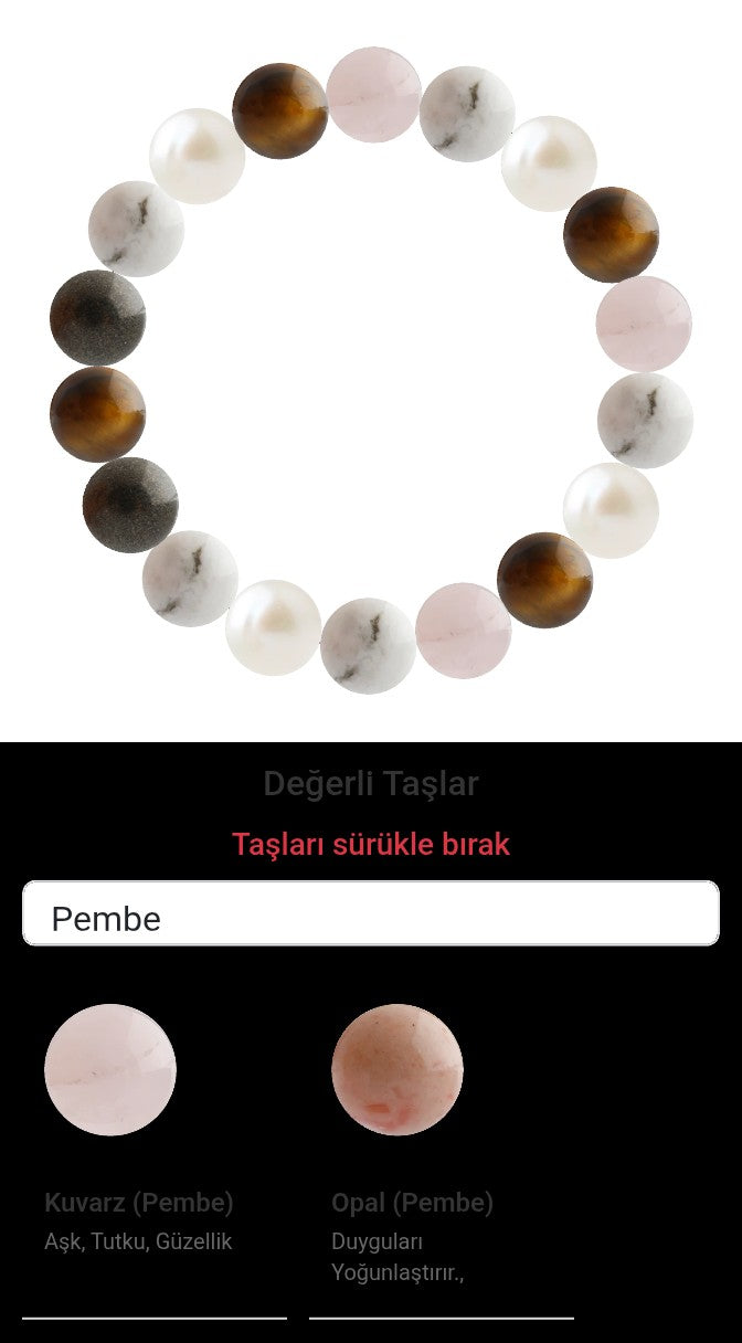 Özel Tasarım Elastik Misineli - 18 Taş - Özel Tasarım Görseli