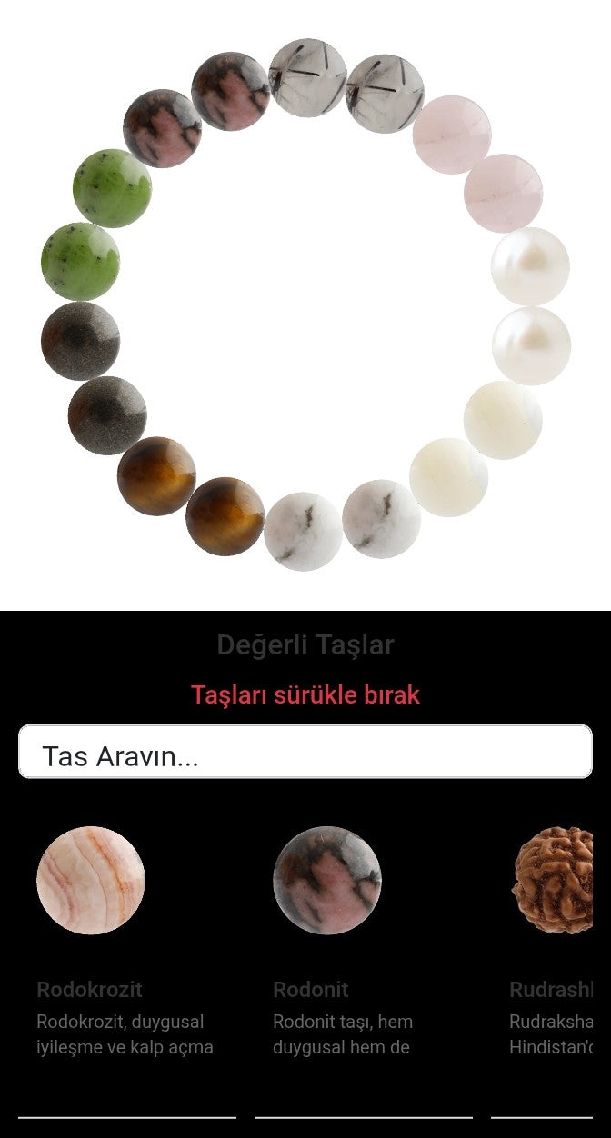 Özel Tasarım Elastik Misineli - 18 Taş - Özel Tasarım Görseli