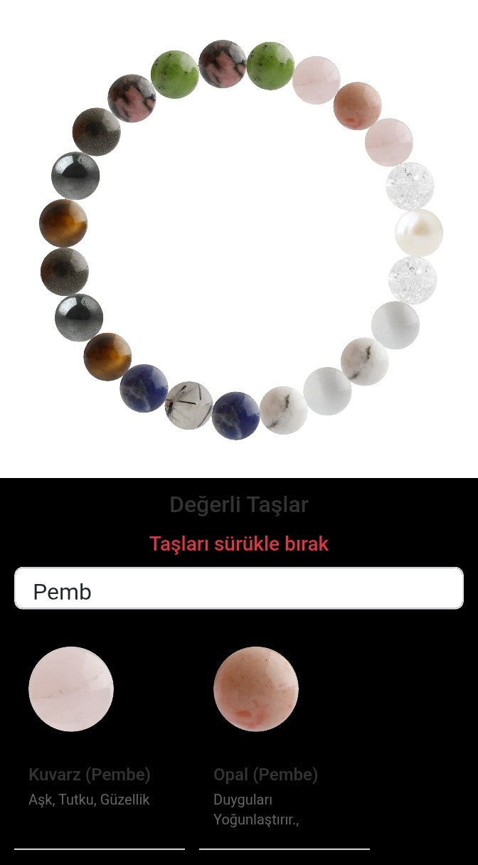 Özel Tasarım Elastik Misineli - 23 Taş - Özel Tasarım Görseli
