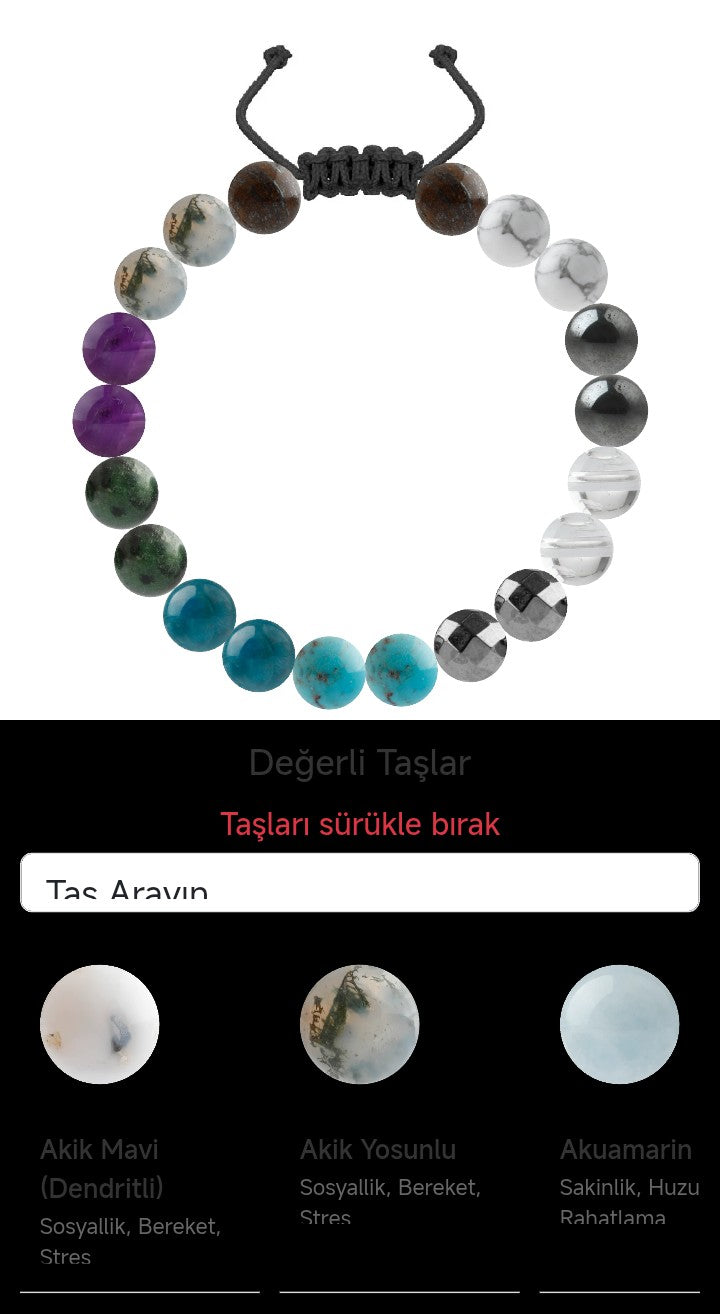 Özel Tasarım Merdiven Kapama Bileklik - 20 Taş - Özel Tasarım Görseli