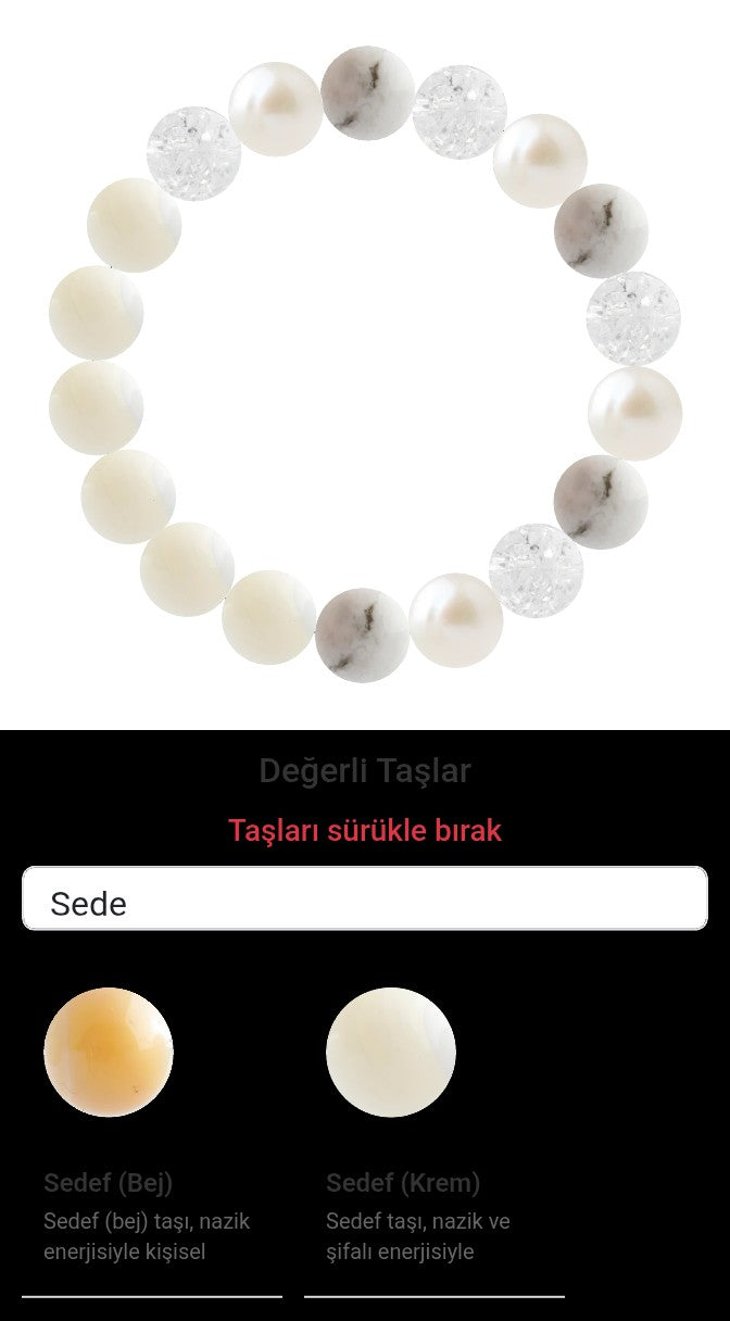 Özel Tasarım Elastik Misineli - 18 Taş - Özel Tasarım Görseli