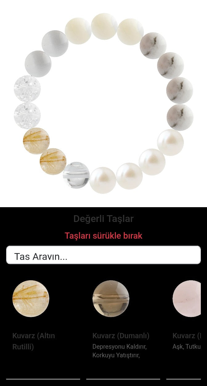 Özel Tasarım Elastik Misineli - 18 Taş - Özel Tasarım Görseli
