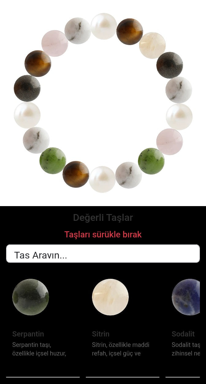 Özel Tasarım Elastik Misineli - 18 Taş - Özel Tasarım Görseli