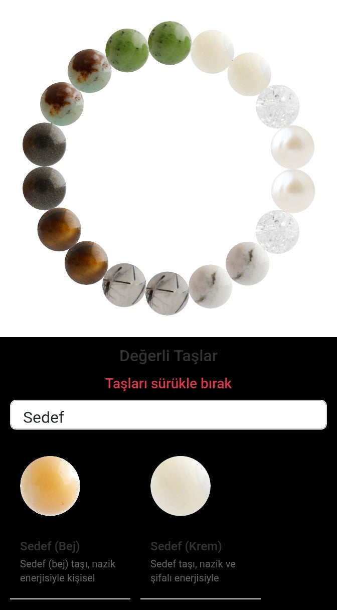 Özel Tasarım Elastik Misineli - 18 Taş - Özel Tasarım Görseli