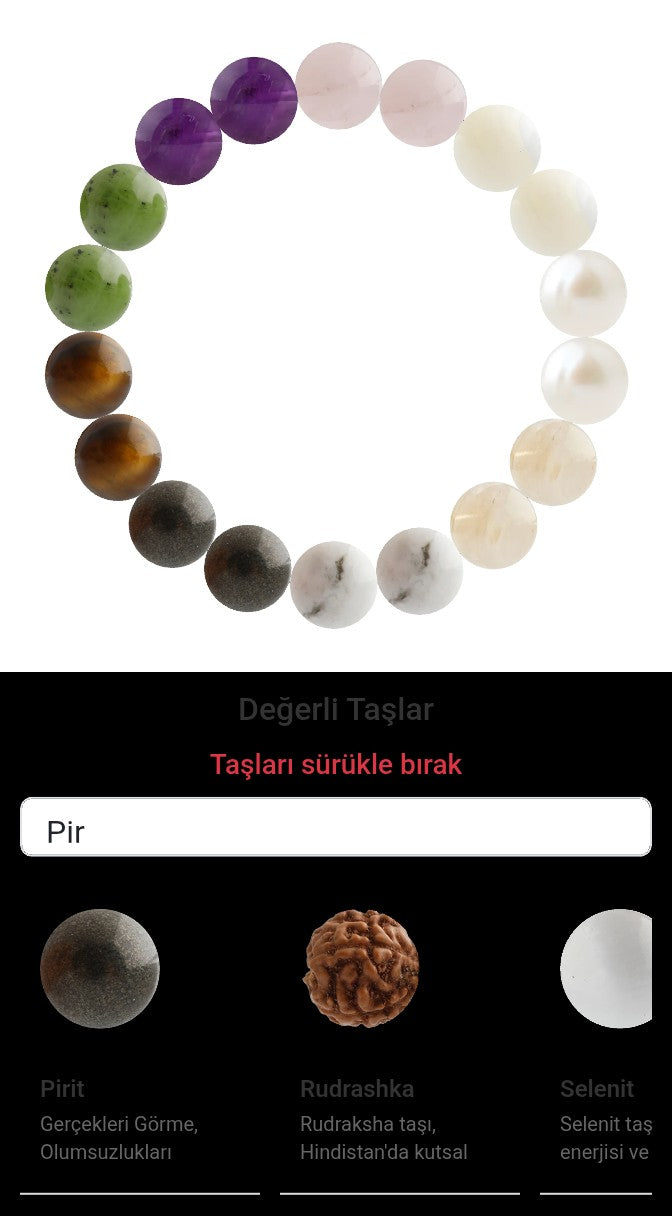 Özel Tasarım Elastik Misineli - 18 Taş - Özel Tasarım Görseli