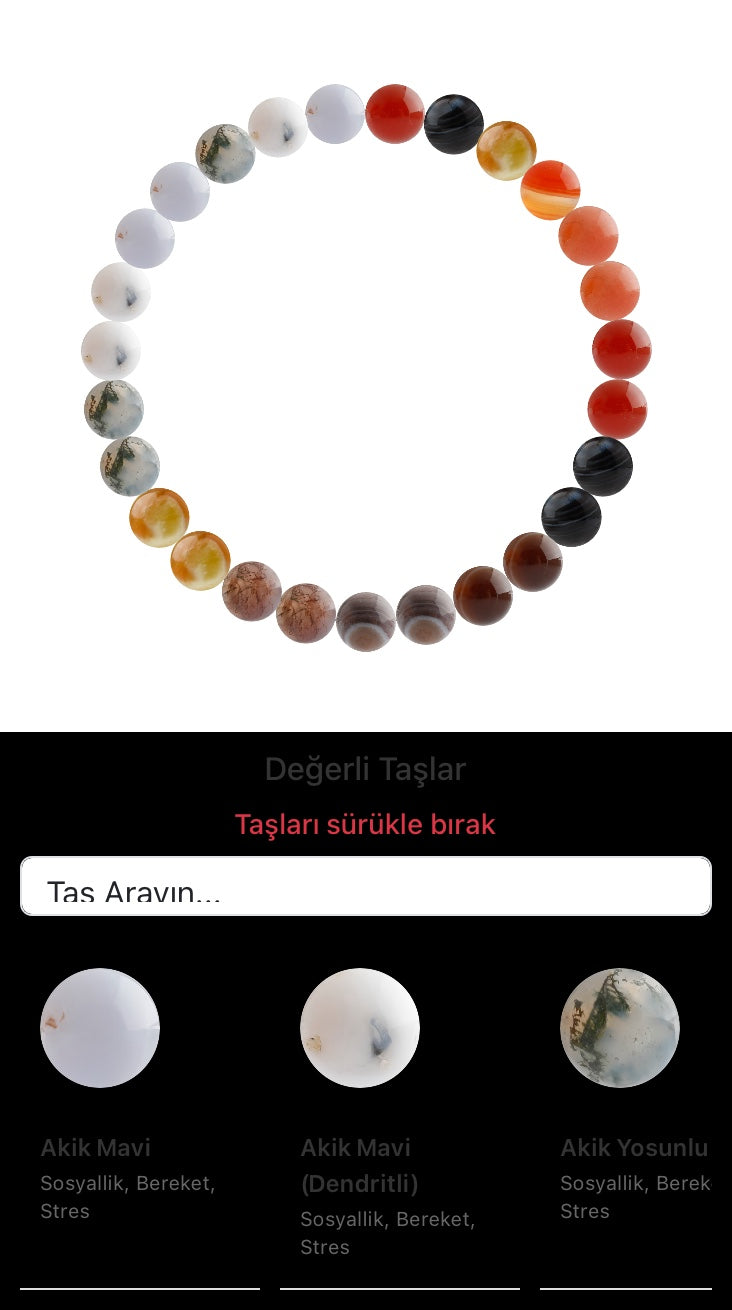 Özel Tasarım Elastik Misineli - 27 Taş - Özel Tasarım Görseli